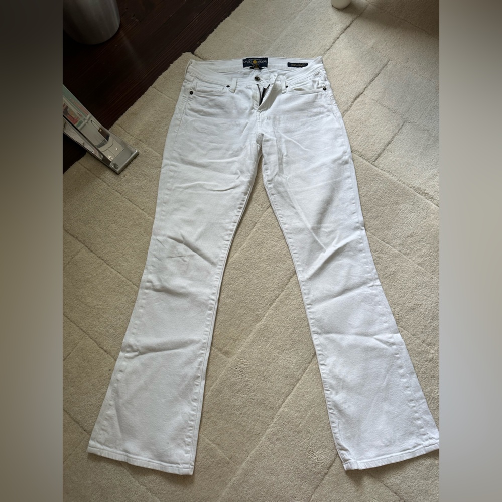 Lucky Brand white flare jeans